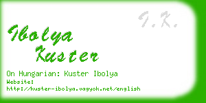 ibolya kuster business card
